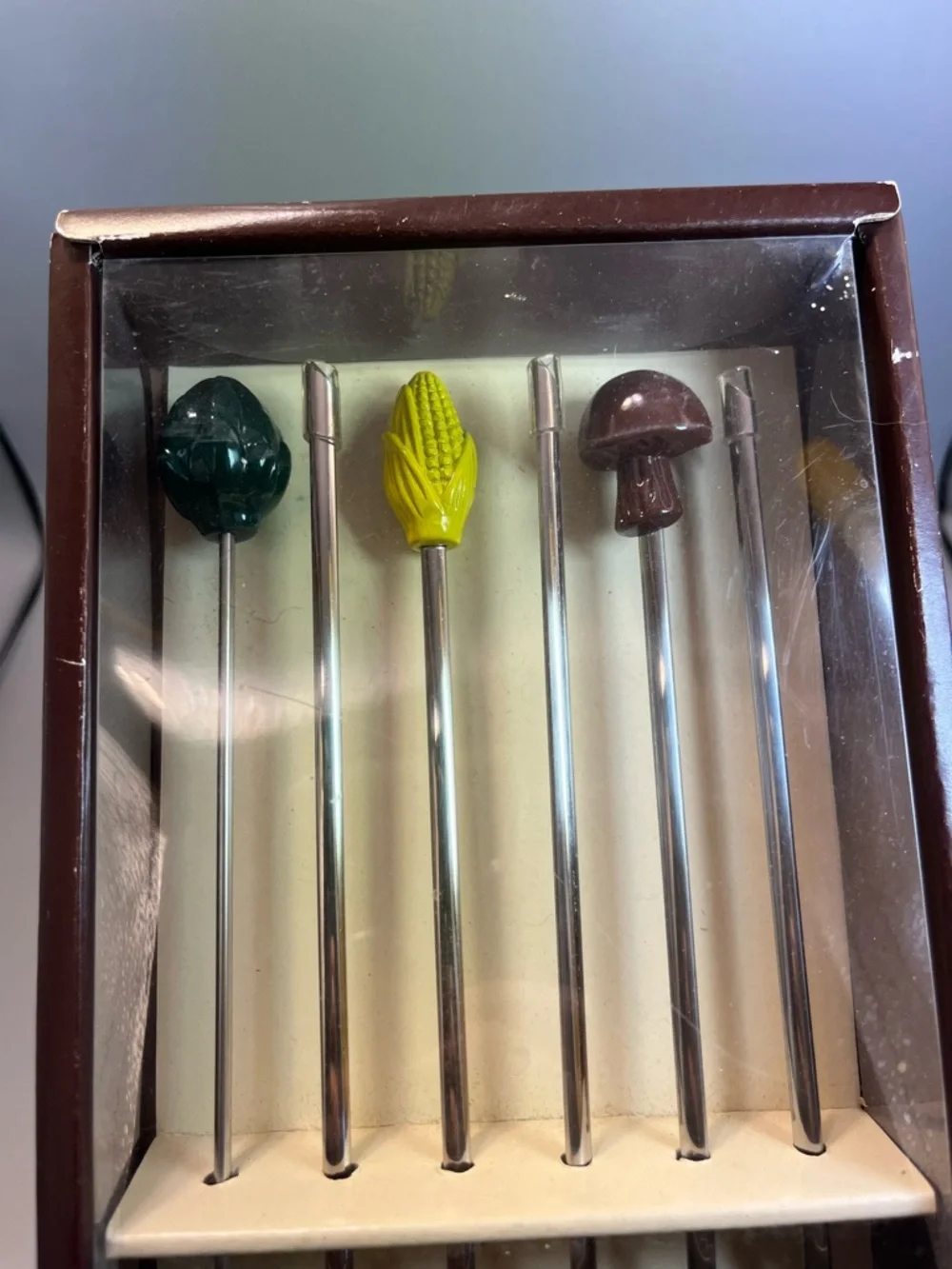 Williams-Sonoma Enameled Vegetable Garden Skewers Set Of 6 Unused Inbox